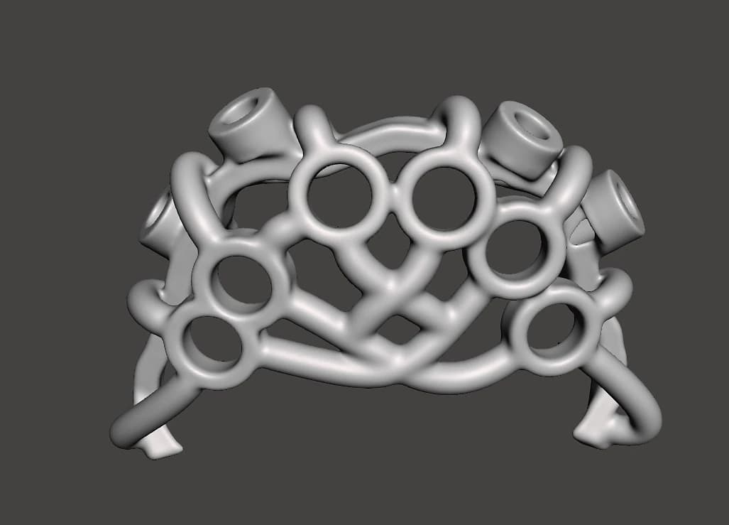 CAD mesh of a surgical guide design ready for production.